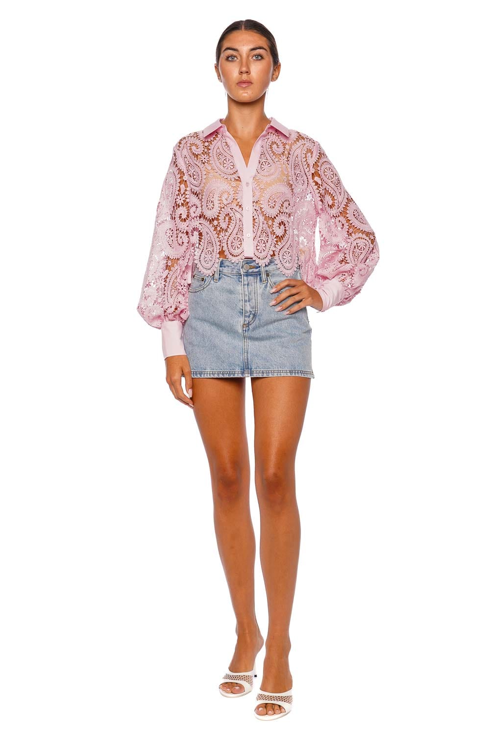Holly Vintage Blue Denim Mini Skirt