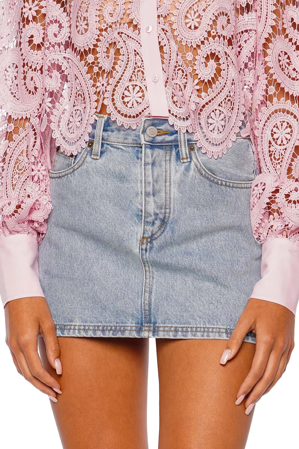 Holly Vintage Blue Denim Mini Skirt