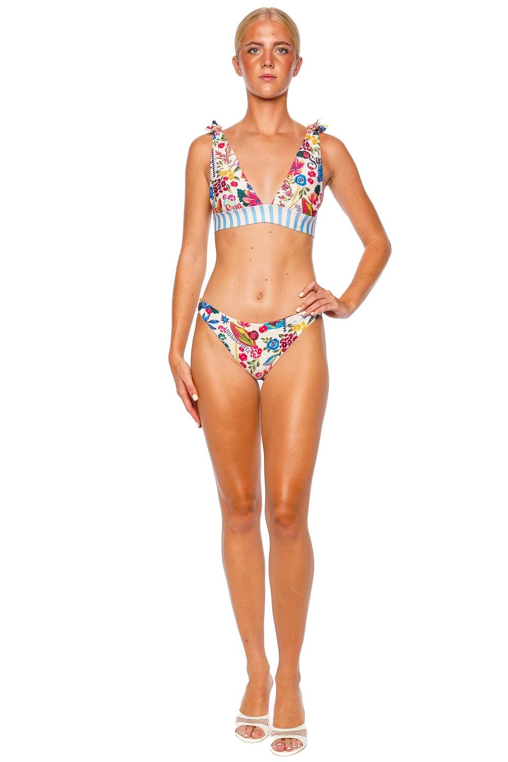 Laurie Citrus Tie Shoulder Bikini Top