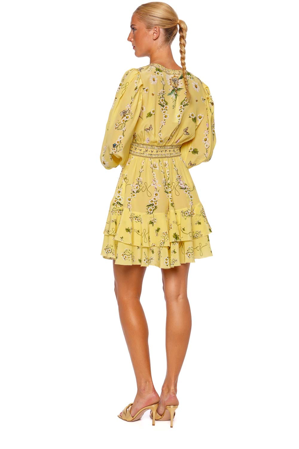 Daisy Chains Button Frill Mini Dress