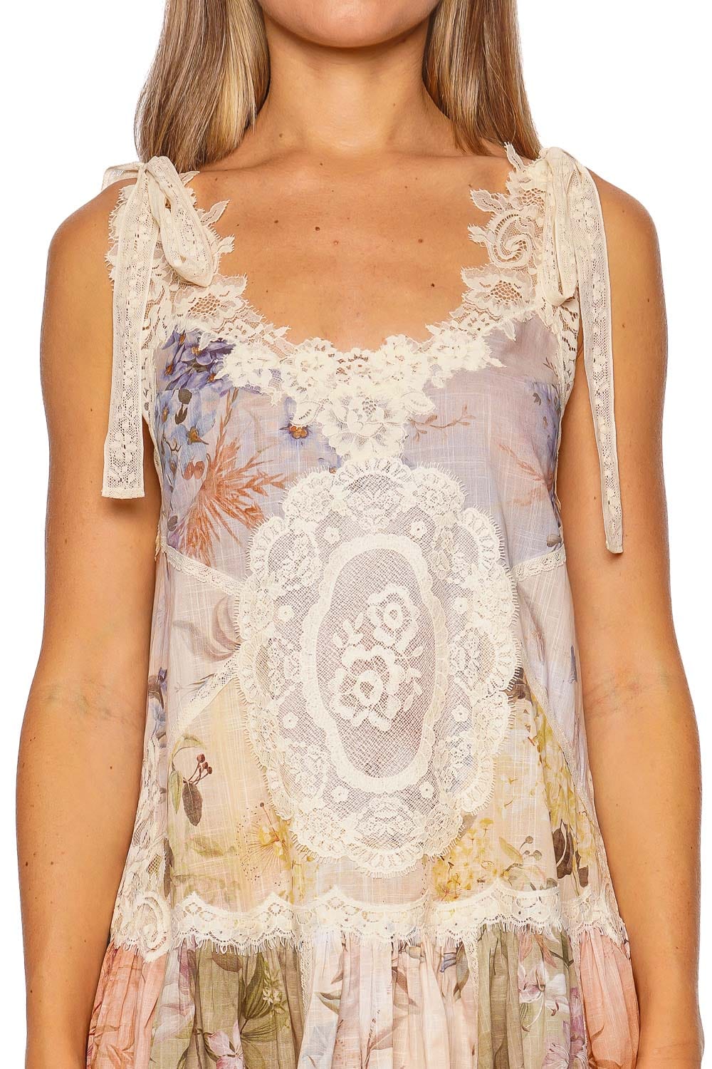 Cascadian Spliced Lace Mini Dress
