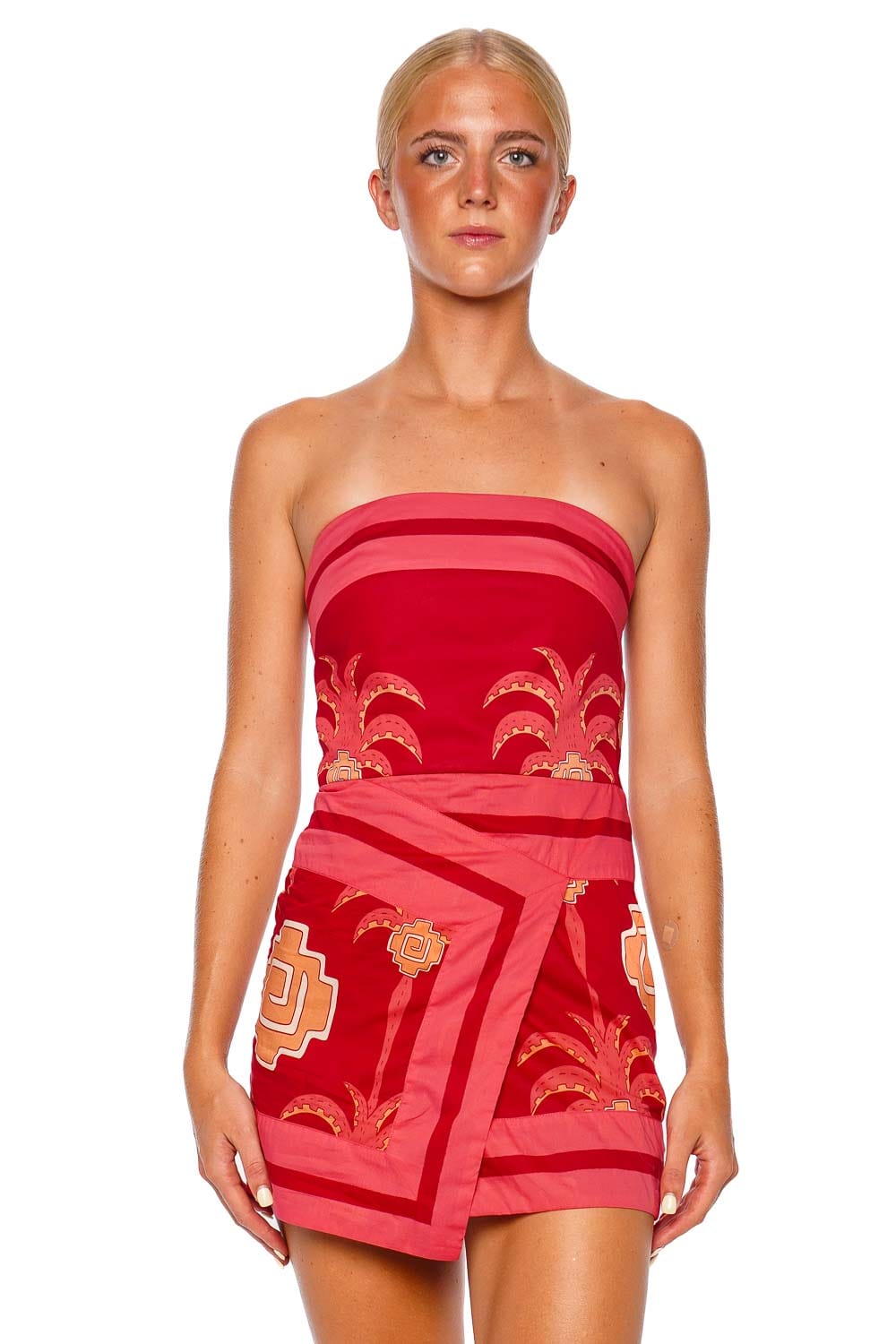 Raiz Ritual Strapless Cotton Mini Dress