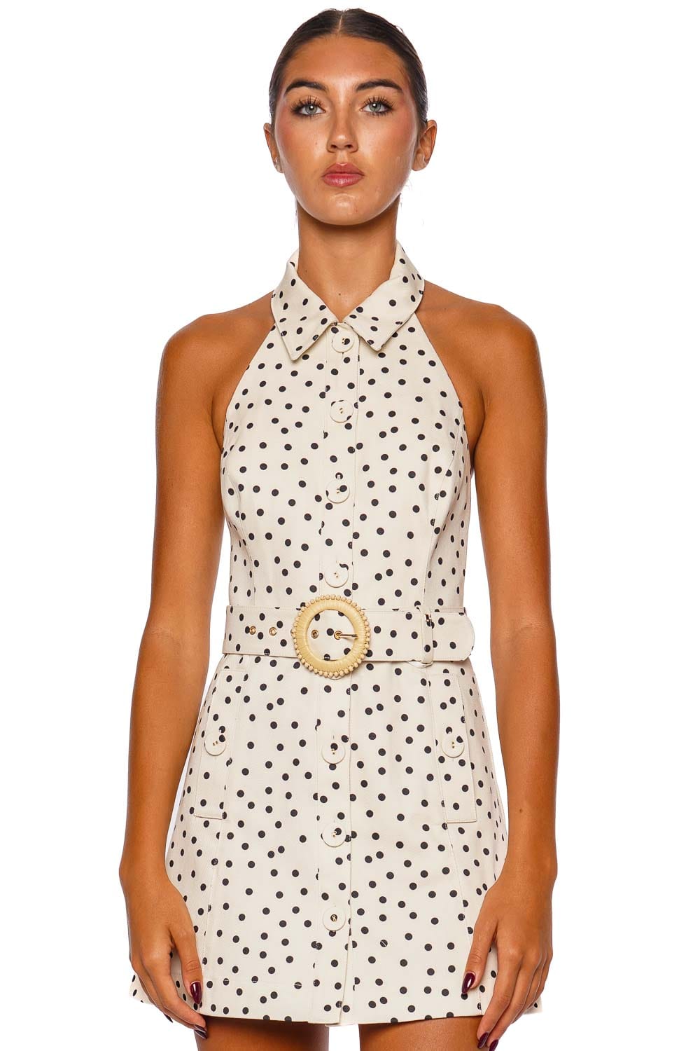 Parker Belted Halter Mini Dress