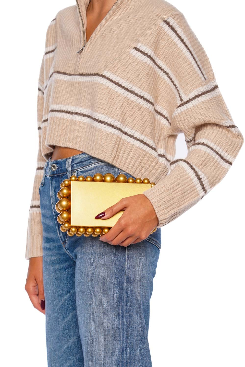 Eos Antique Brass Box Clutch