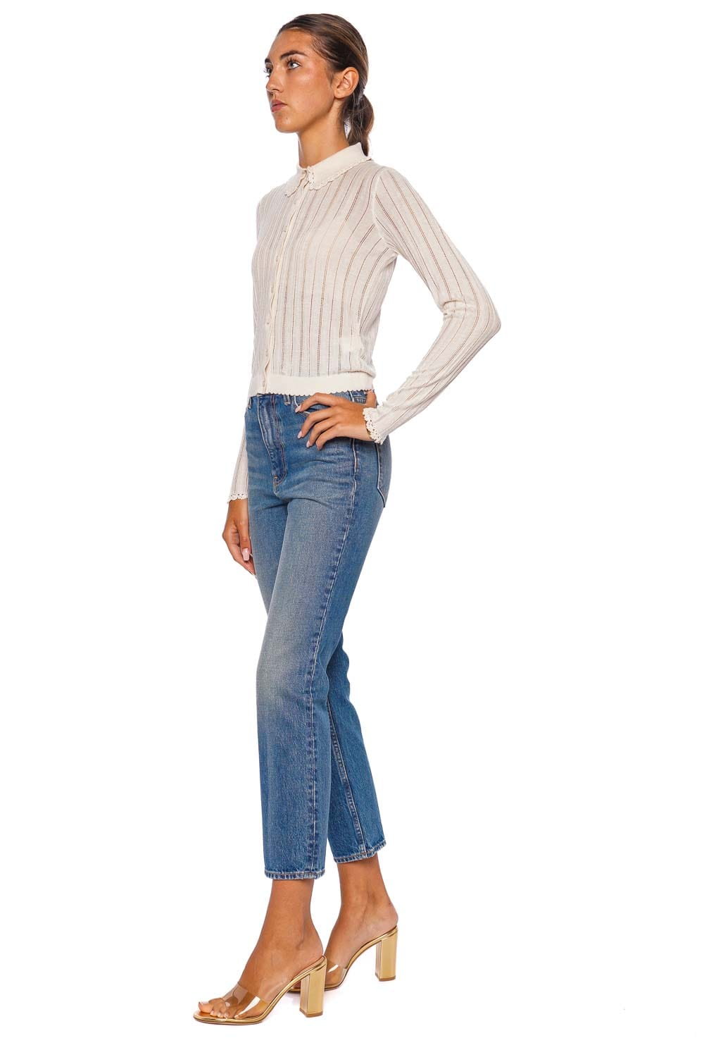 Lottie Pristine Pointelle Knit Cardigan