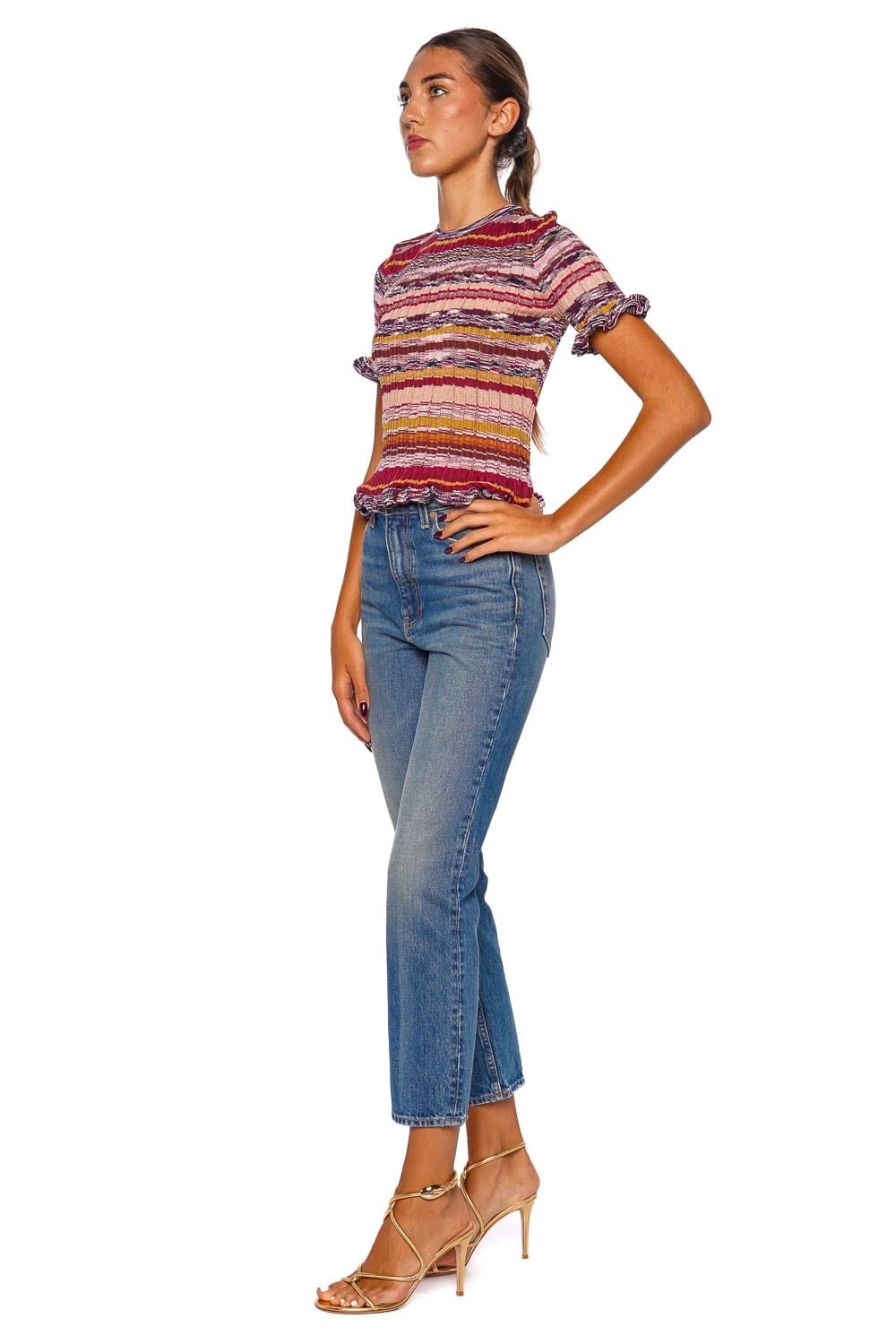 Miya Prism Short Sleeve Knit Top