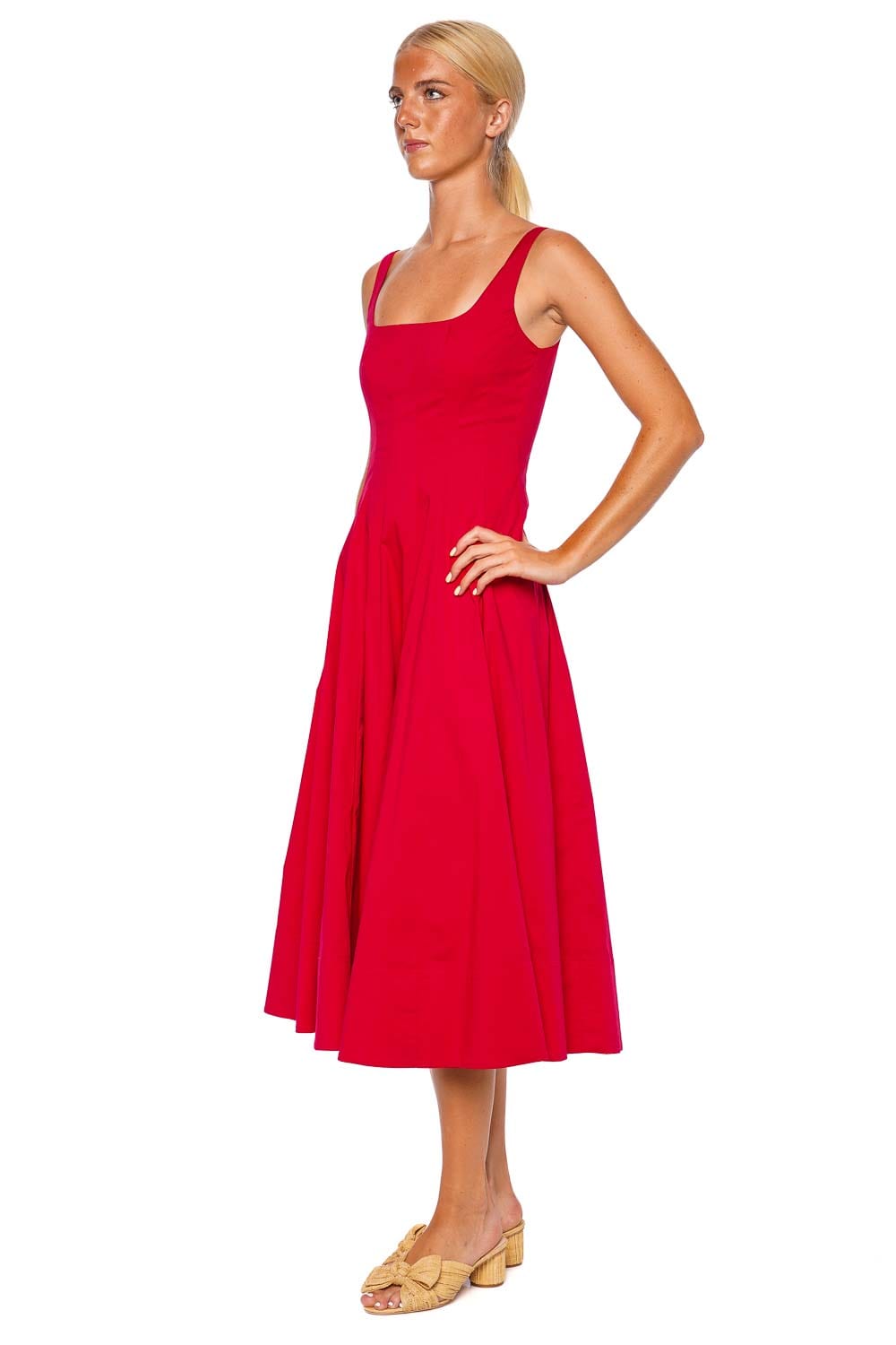 Wells Cherry Corset Midi Dress