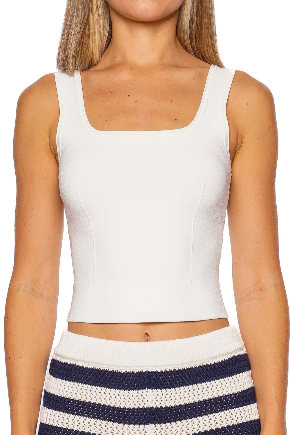 Ramaina Ivory Knit Tank