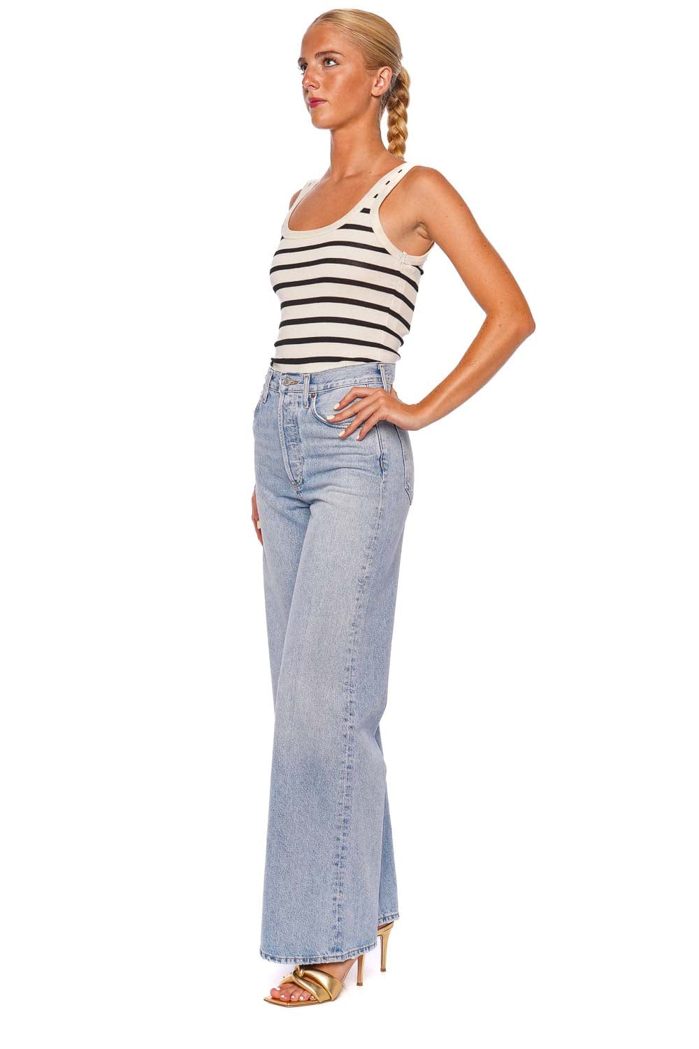 Faye Midnight Stripe Knit Tank