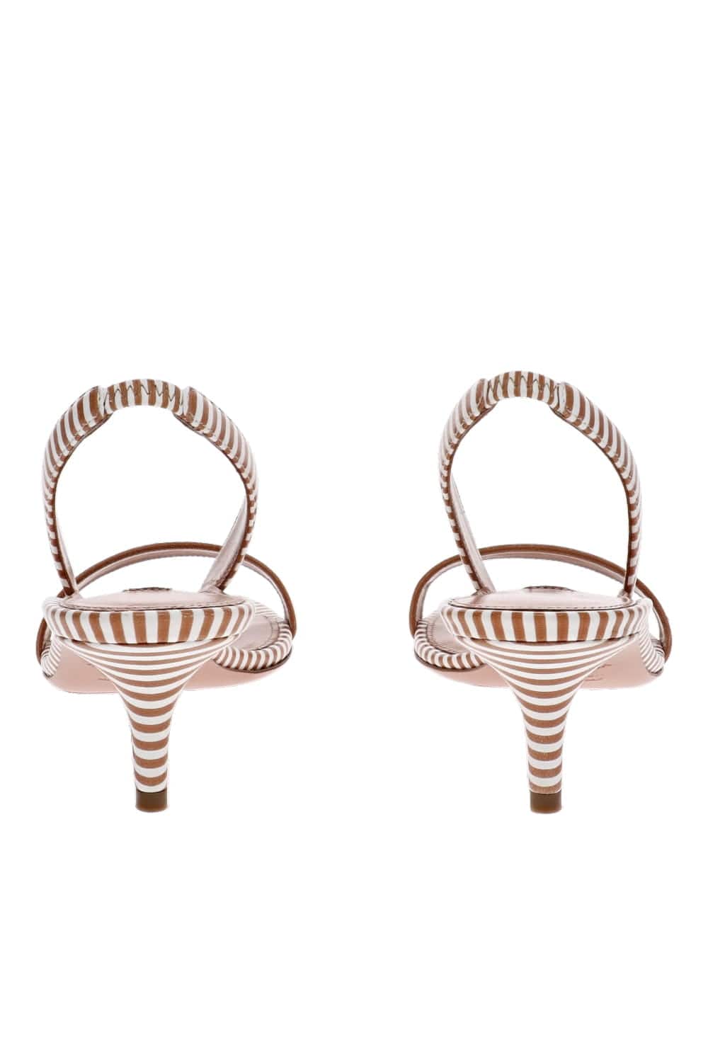 So Nude Caramel Stripe Slingback Sandal