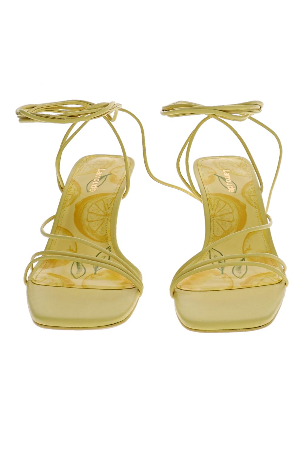 Nadia Lemonade Leather Ankle Wrap Sandal