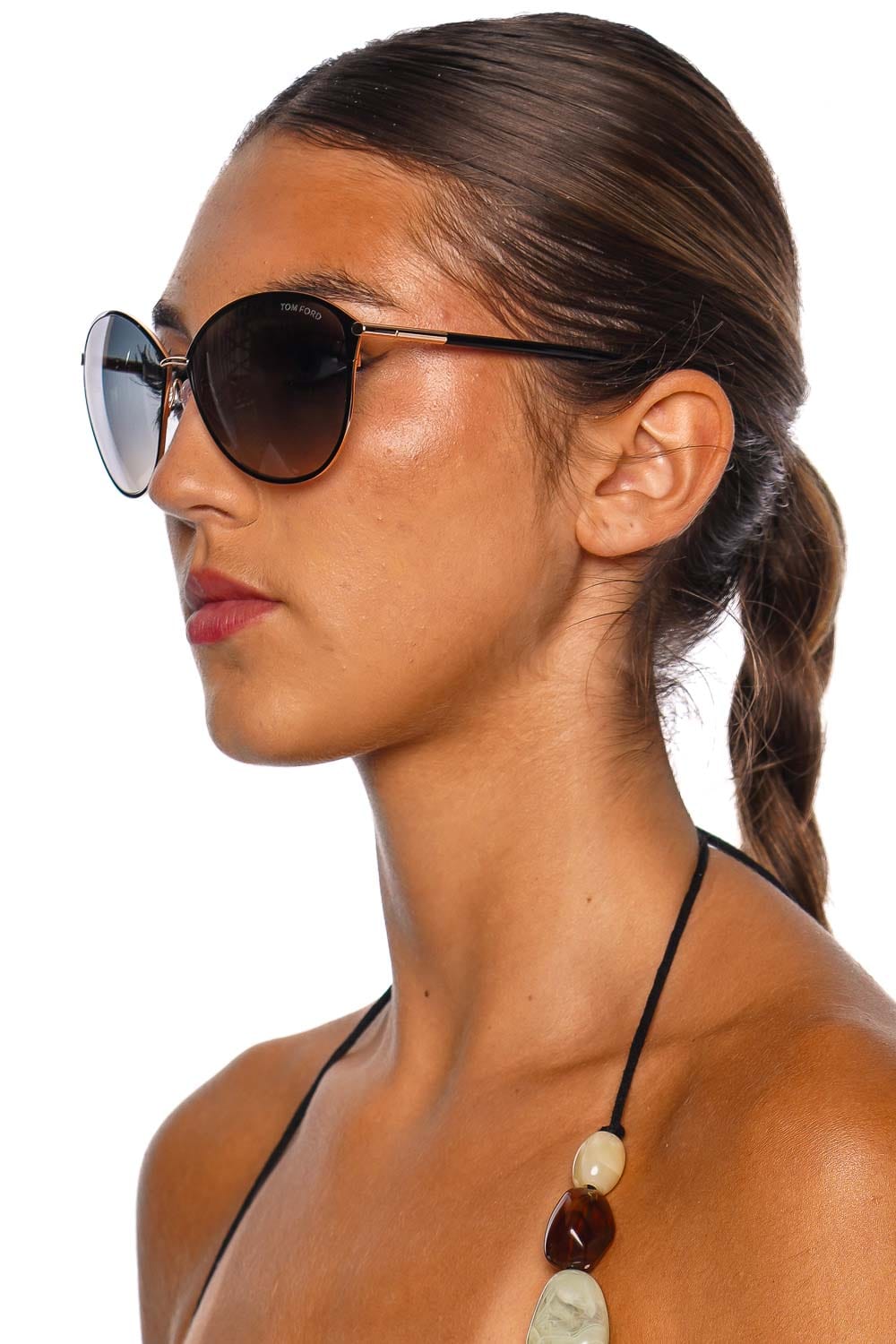 Penelope Round Gradient Sunglasses