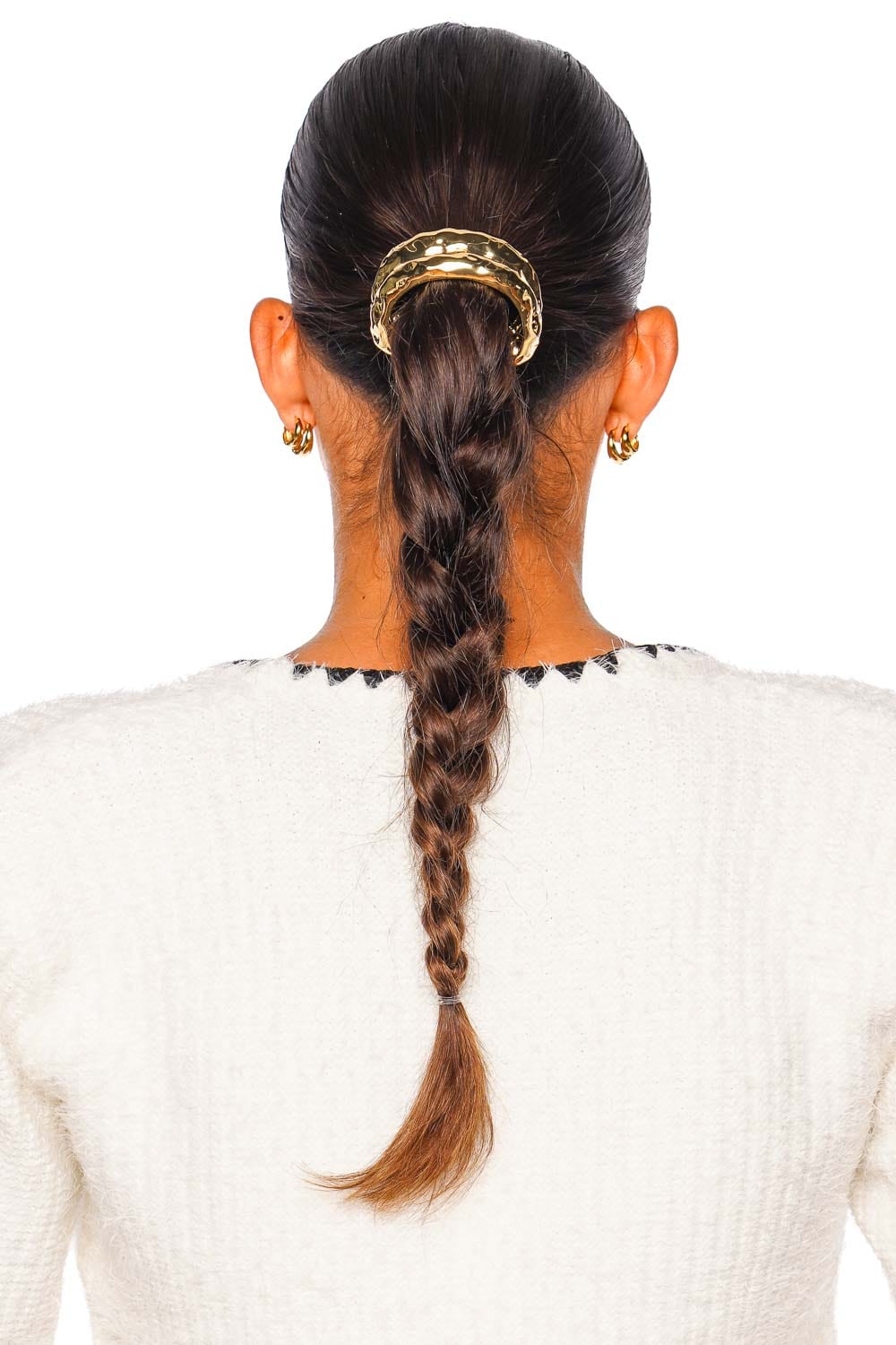 Hammered Double Arch Gold Pony Cuff