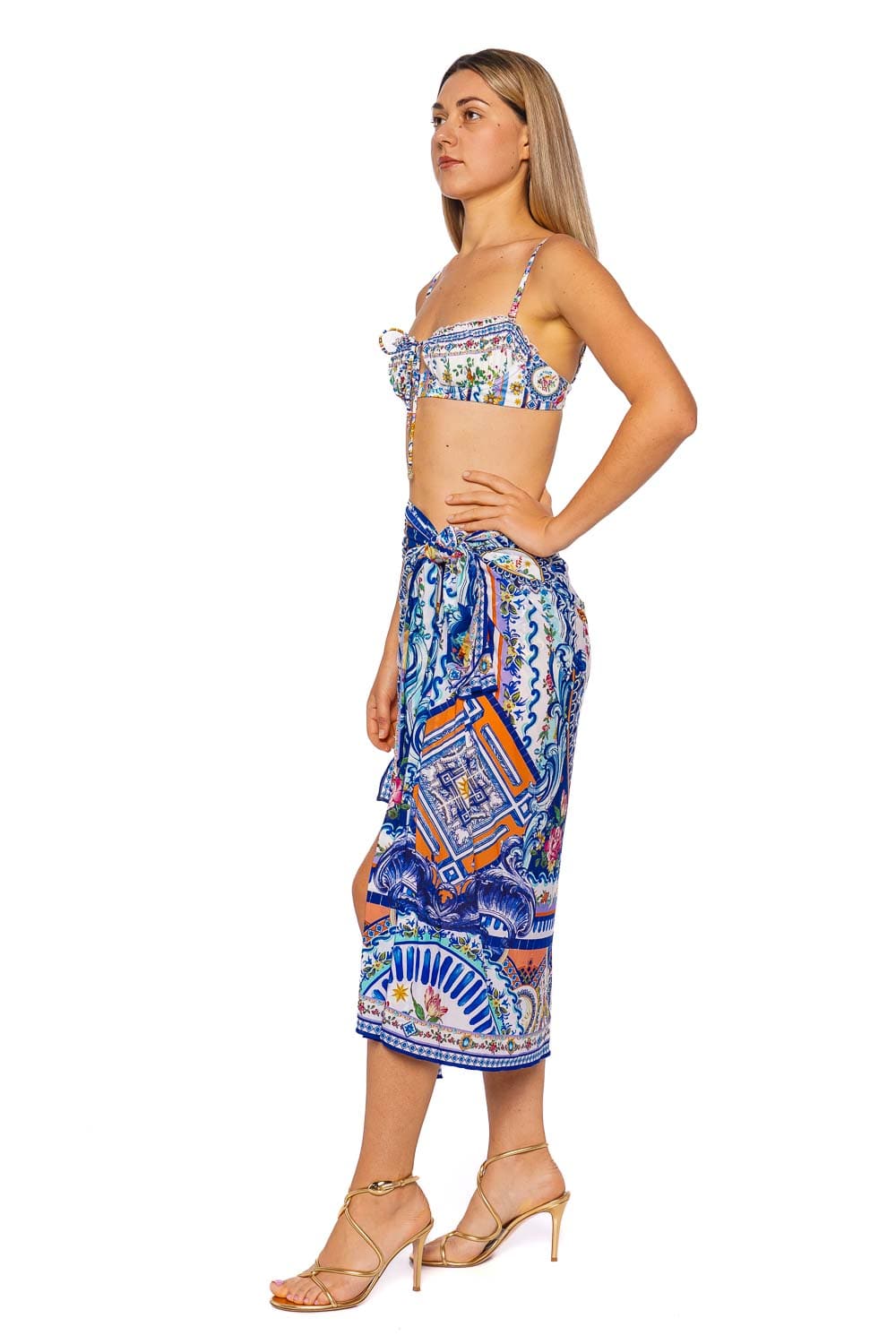 Tiles Darls Large Silk Square Scarf