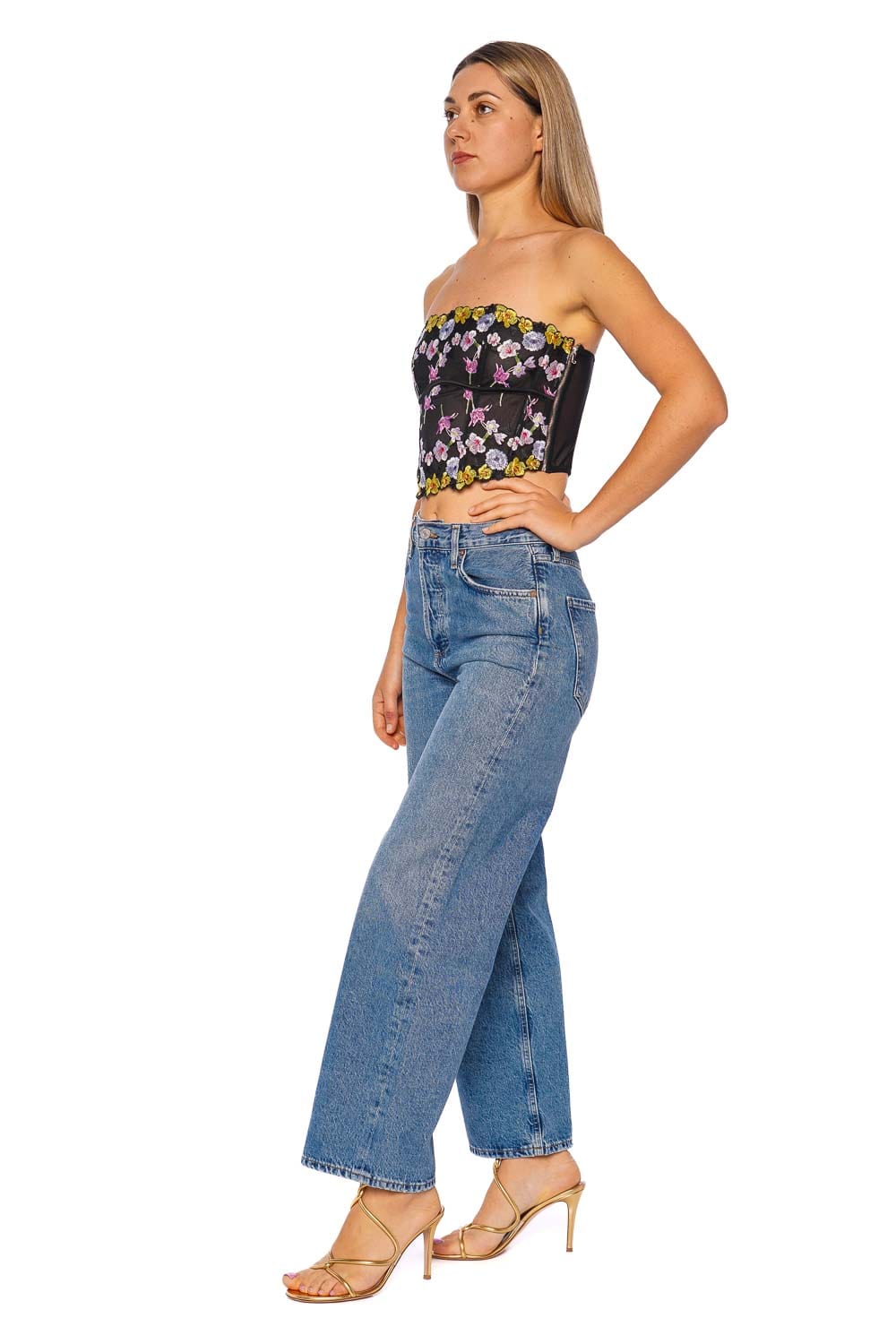 Eden Floral Embroidered Corset Top