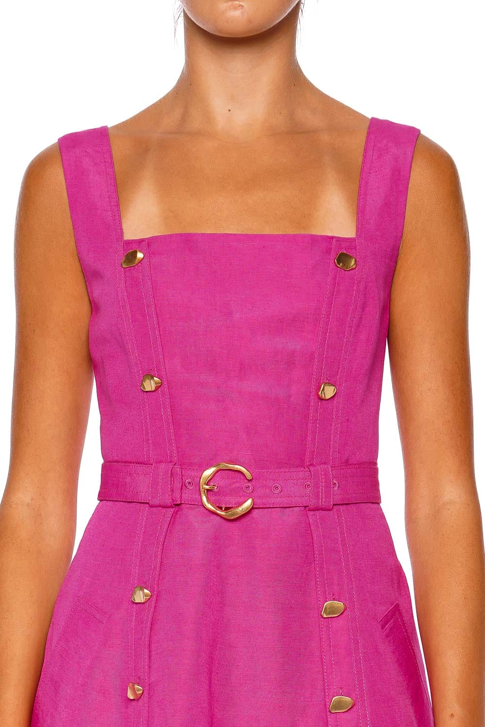 Prisma Pink Utility Belted Mini Dress