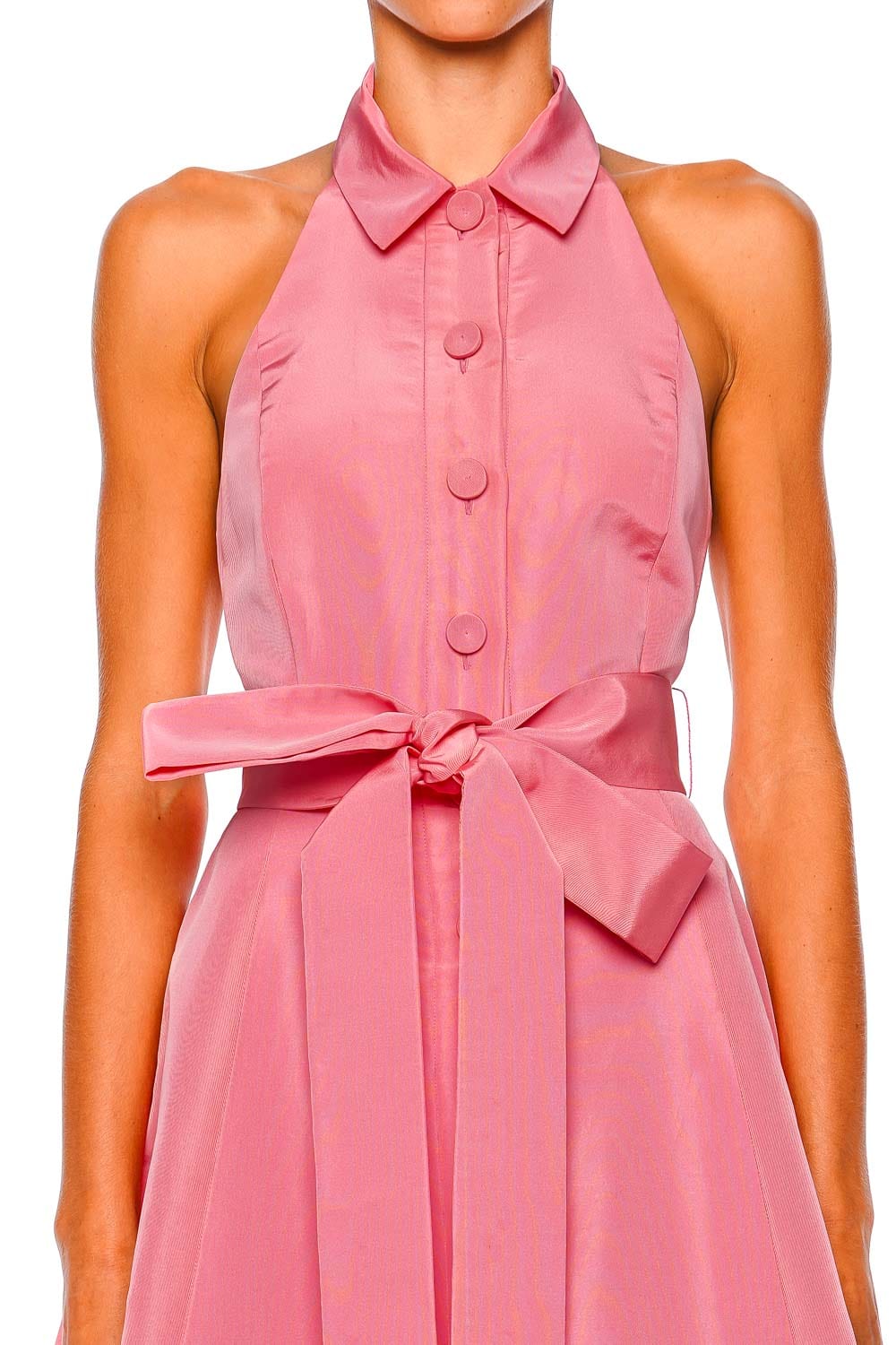 Sunset Halter Neck Silk Faille Gown