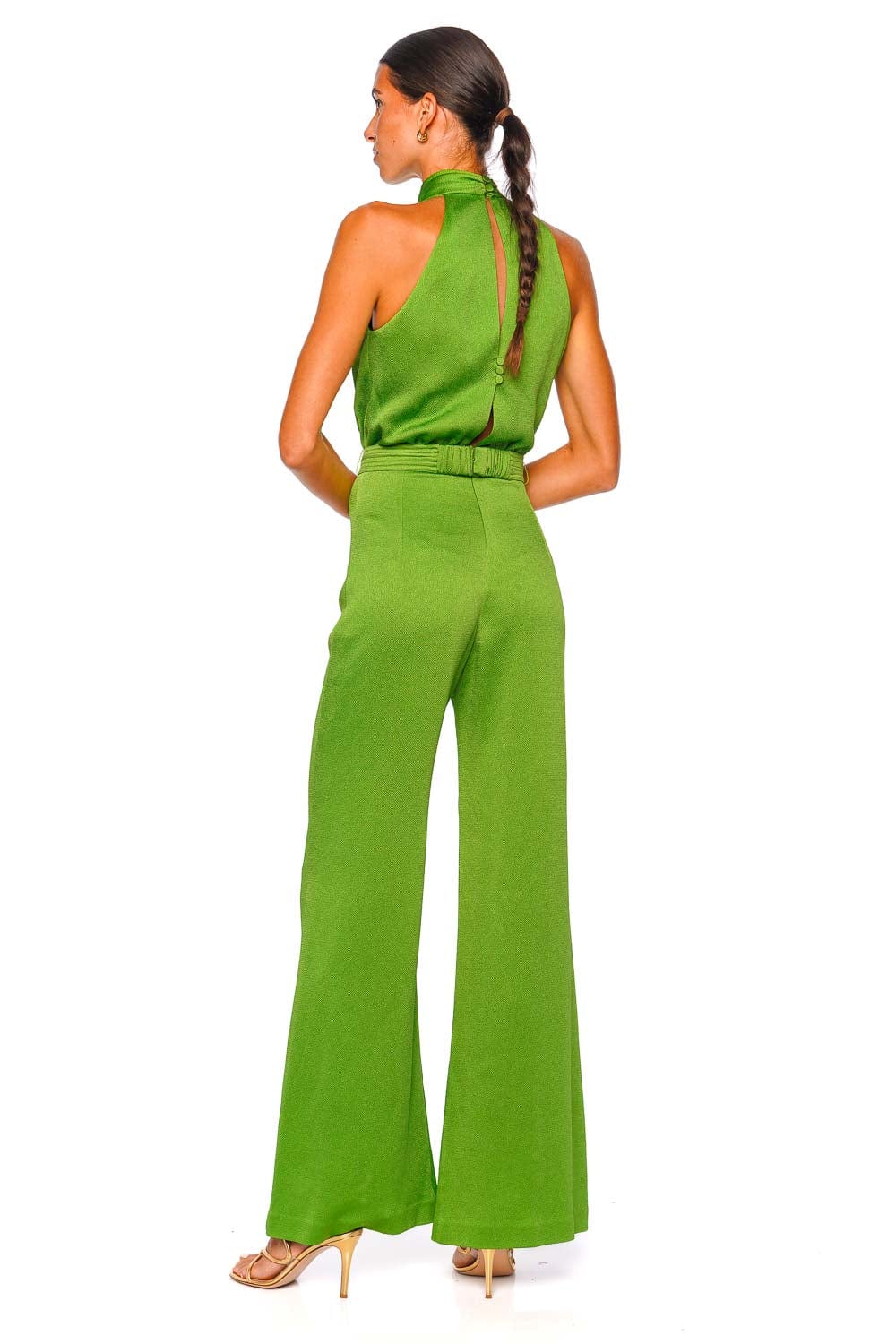 Siv Embellished Satin Sleeveless Jumpsuit