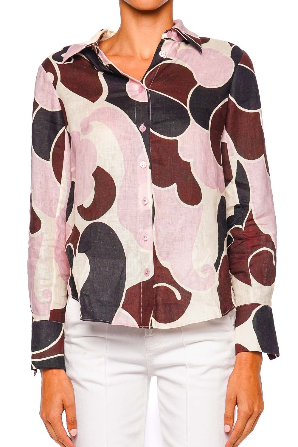 Perfect Petal Wave Button Down Shirt