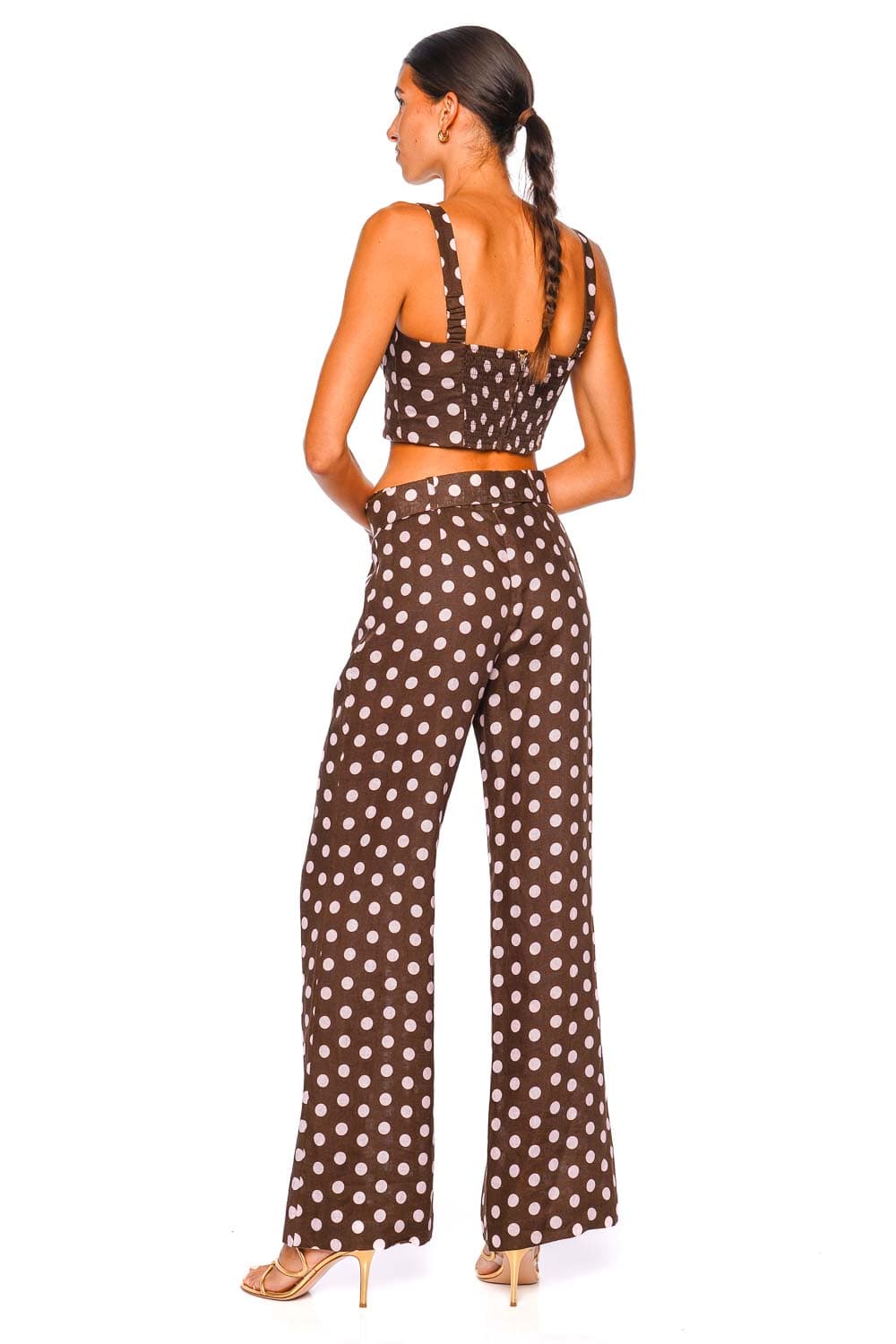 Claudine Joelle Polka Dot Cropped Top
