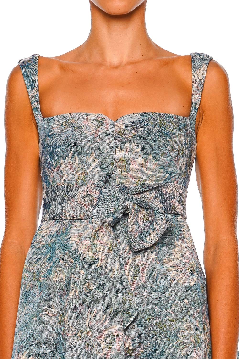 Rue Aquarelle Jacquard Belted Mini Dress
