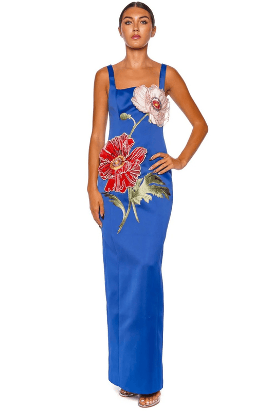 Adelina Floral Embroidered Maxi Dress