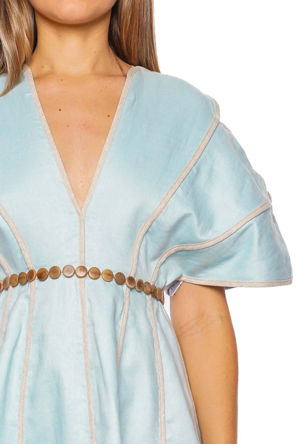 Namika Scalloped Linen Mini Dress