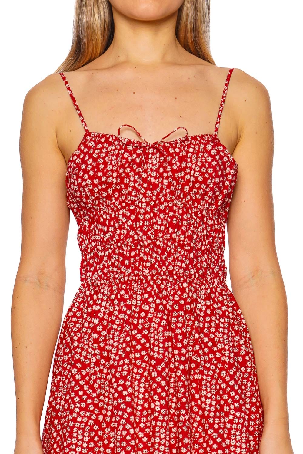Marianne Allura Floral Gathered Midi Dress