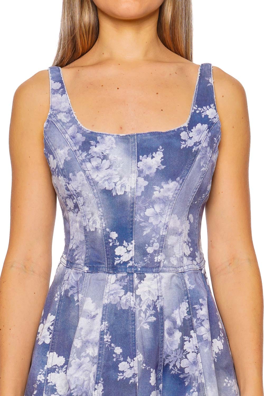 Piero Floral Denim Mini Dress