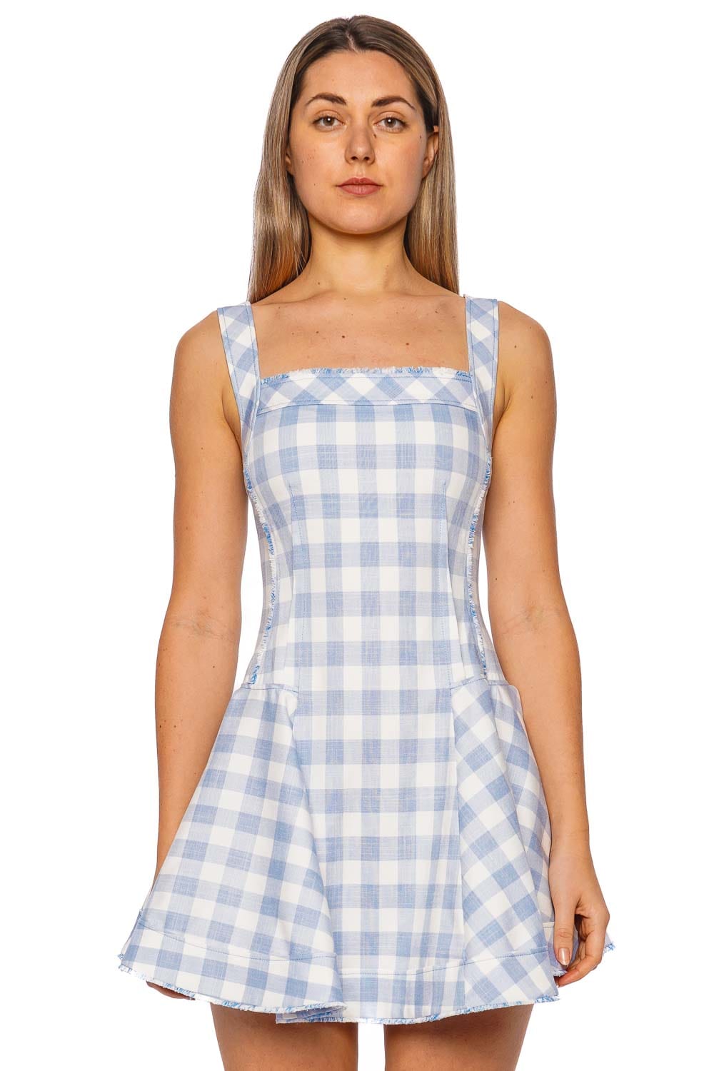 Hannalie Gingham Sleeveless Mini Dress