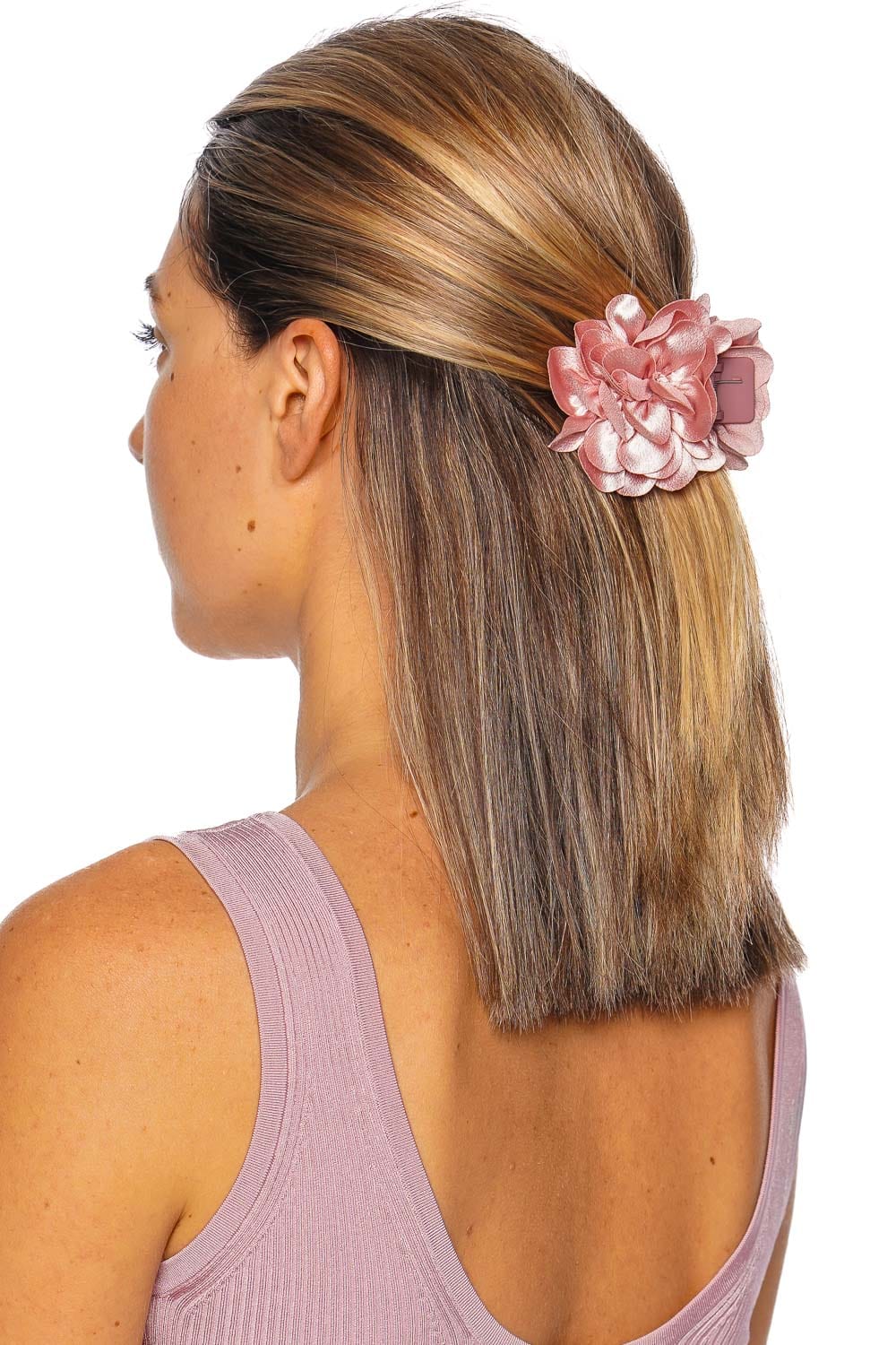 Colleen Blush Floral Jaw Clip