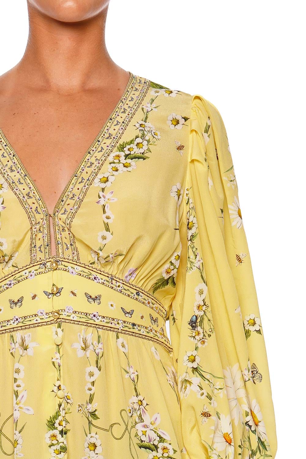 Daisy Chains Button Frill Mini Dress
