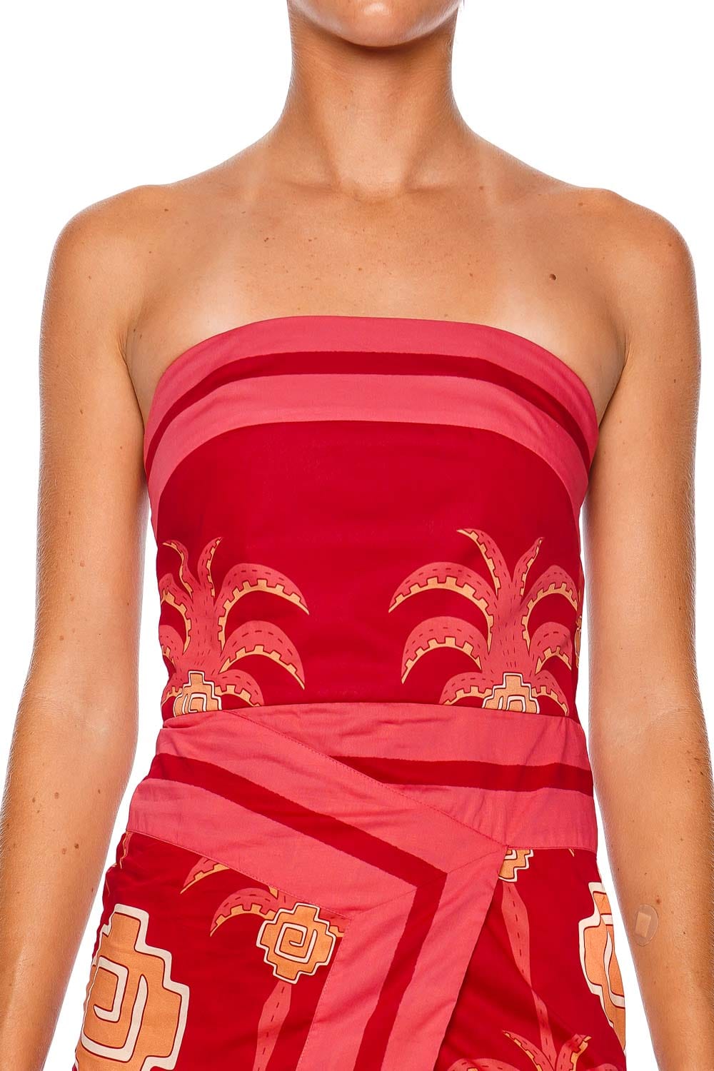 Raiz Ritual Strapless Cotton Mini Dress