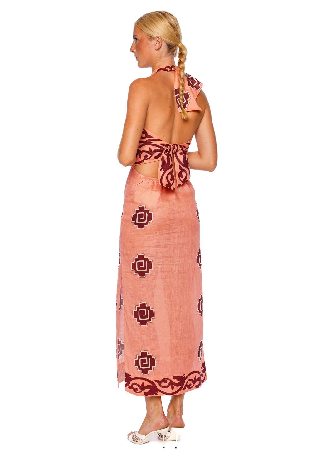 Energetic Patterns Halter Midi Dress