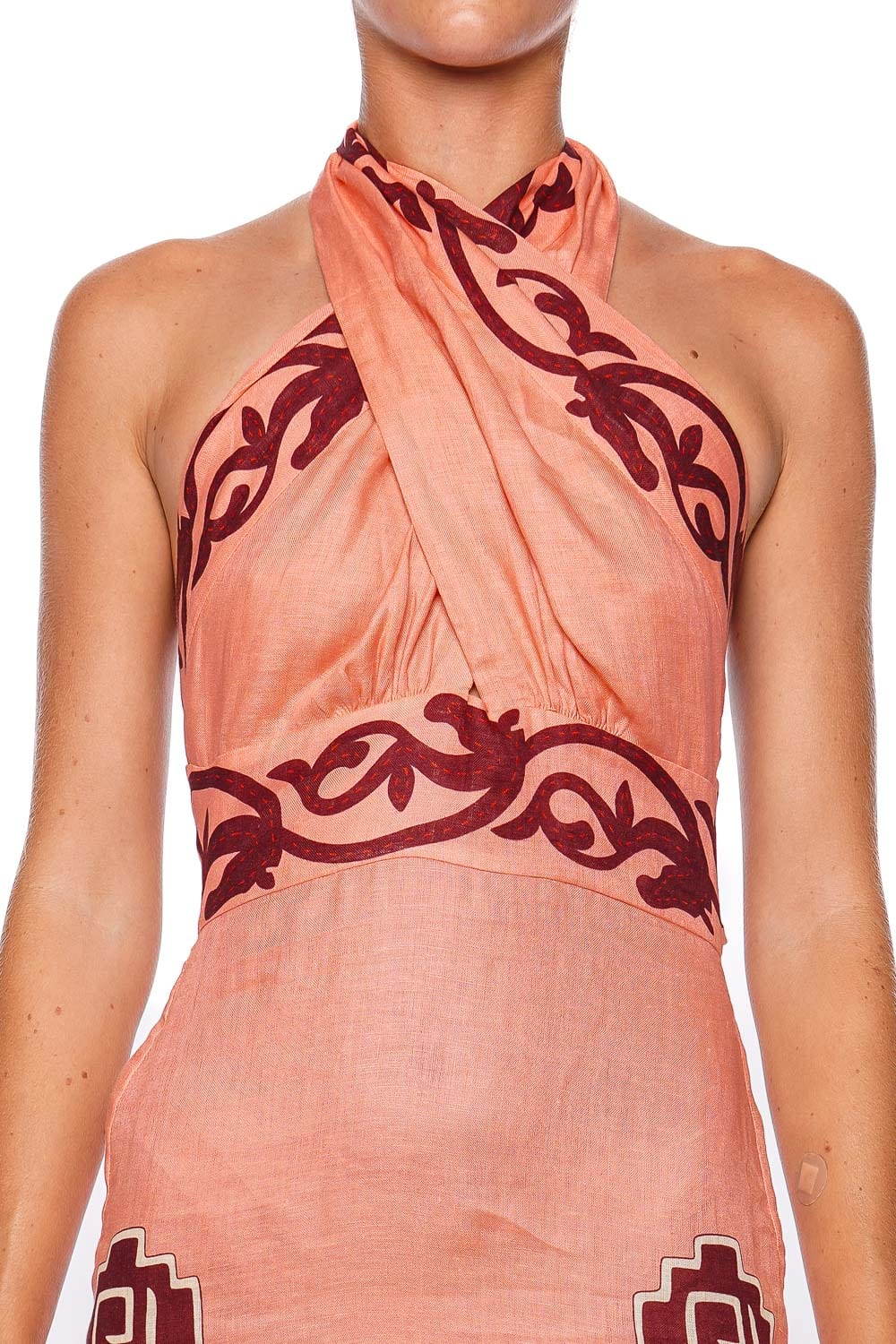 Energetic Patterns Halter Midi Dress