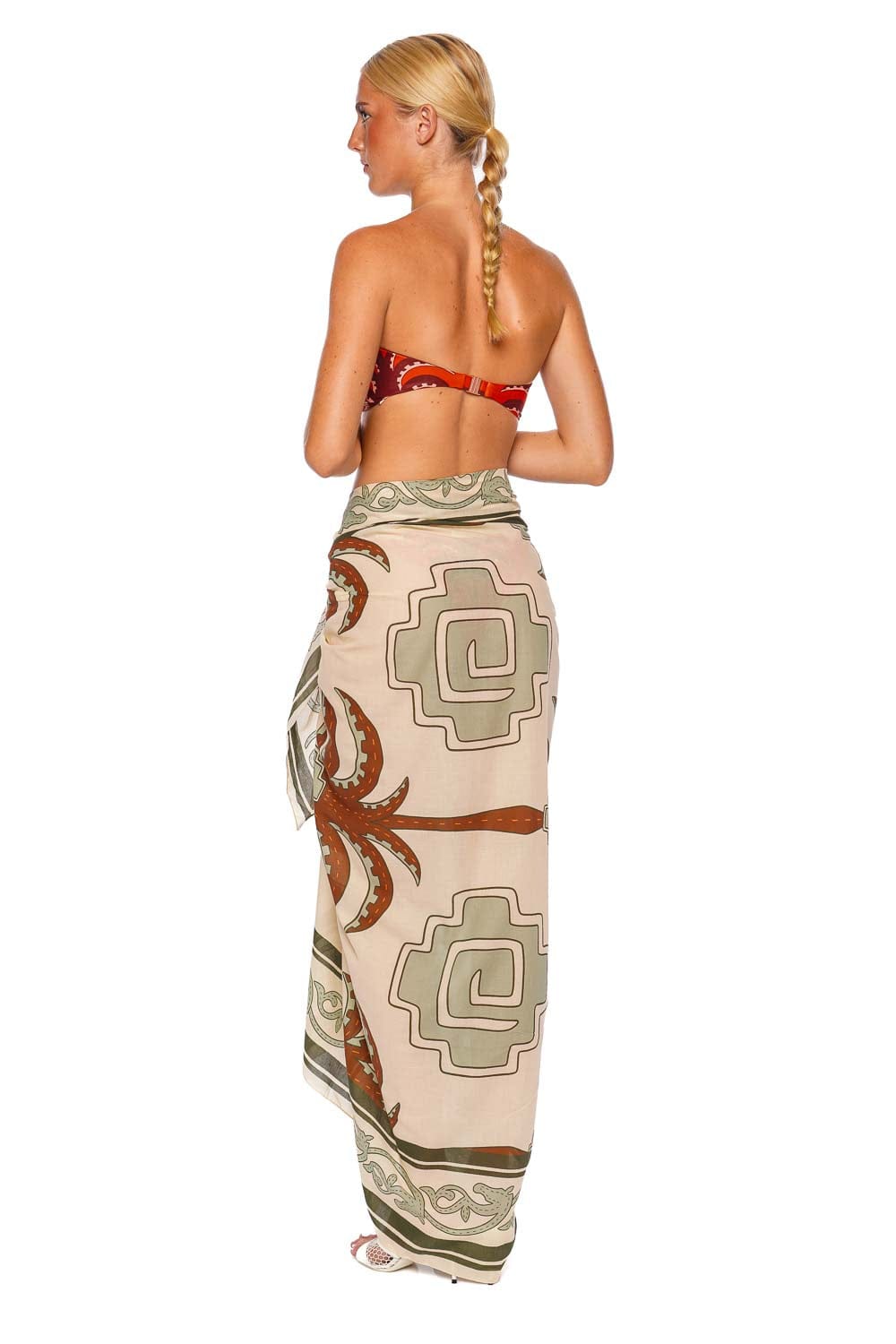 Palm Tropical Equestrian Pareo Cover Up