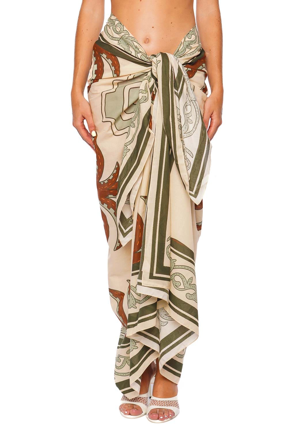 Palm Tropical Equestrian Pareo Cover Up