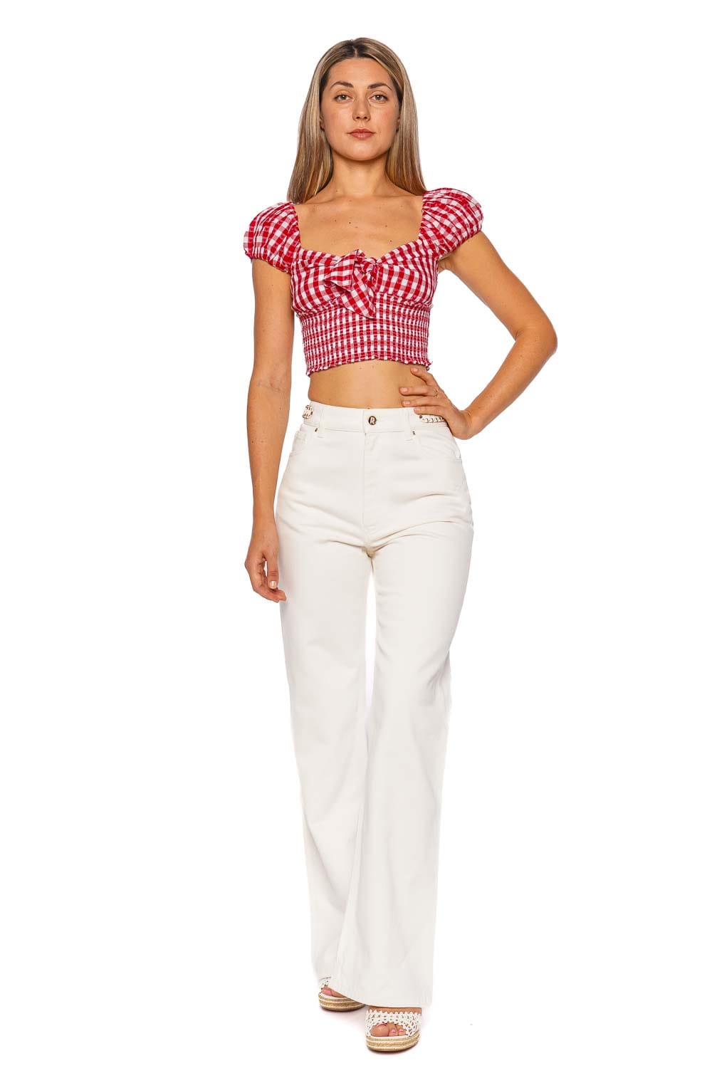 Isalia Cupid Gingham Cropped Top