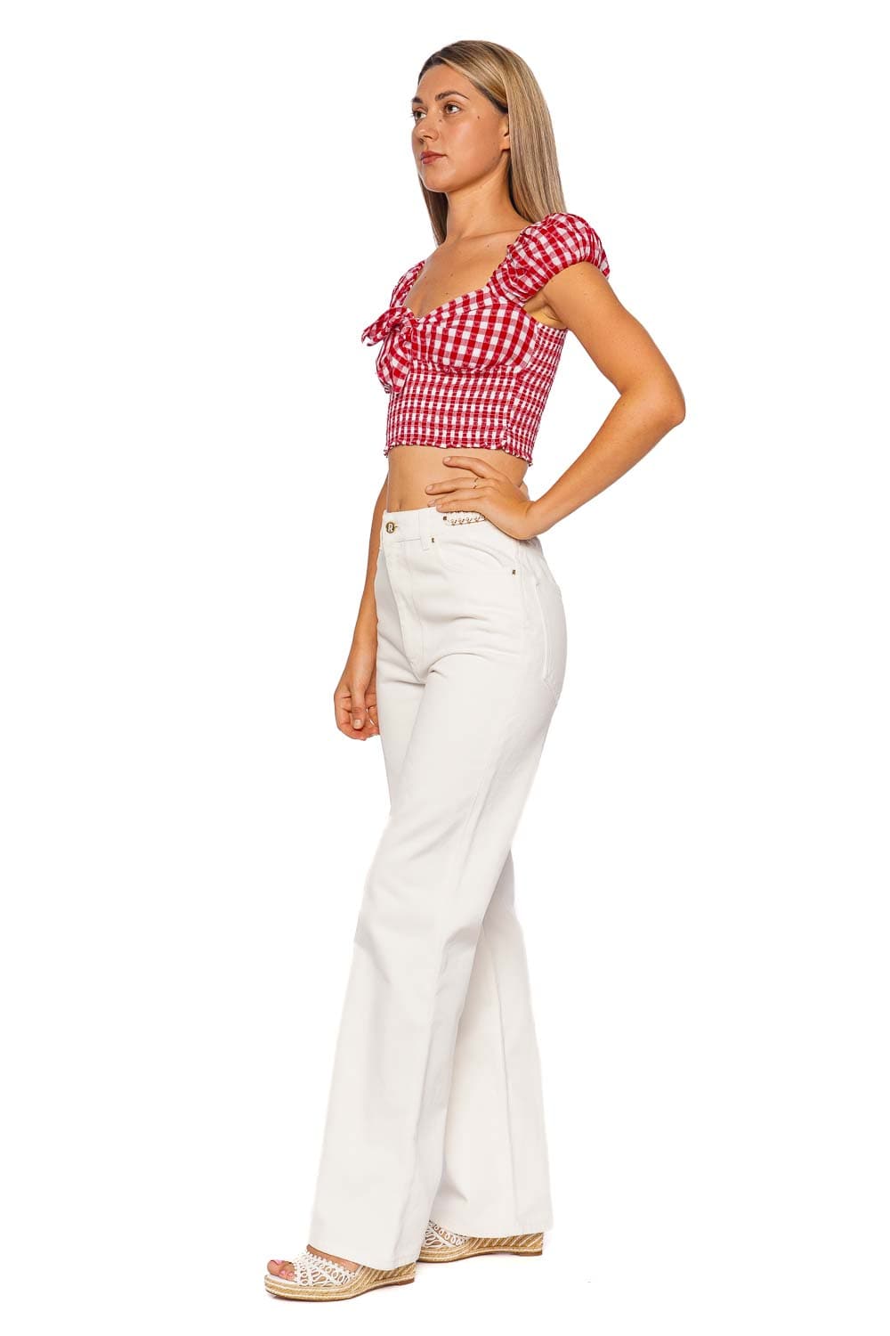 Isalia Cupid Gingham Cropped Top