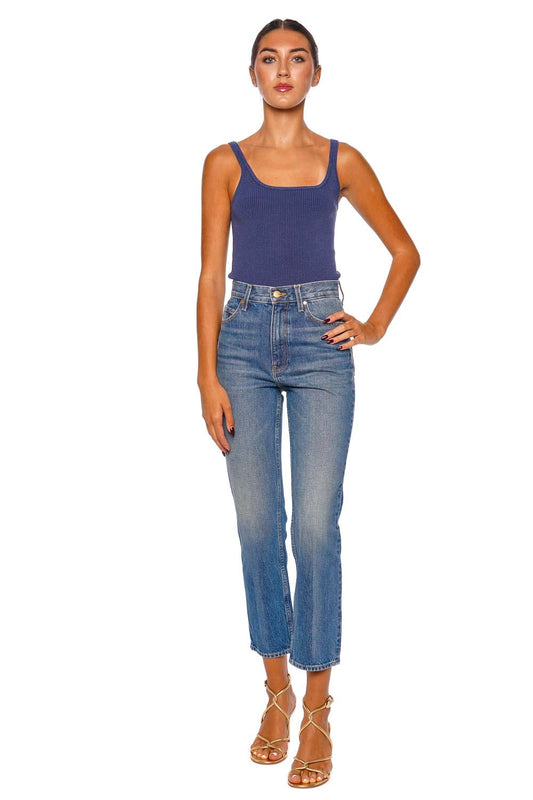 Emma Slate Ribbed Knit Tank