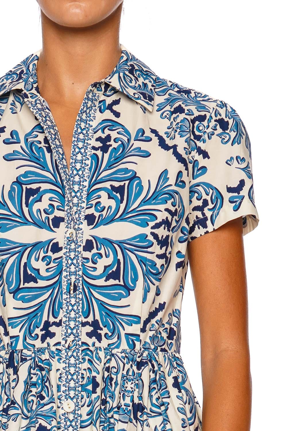 Noor Printed Mini Shirt Dress