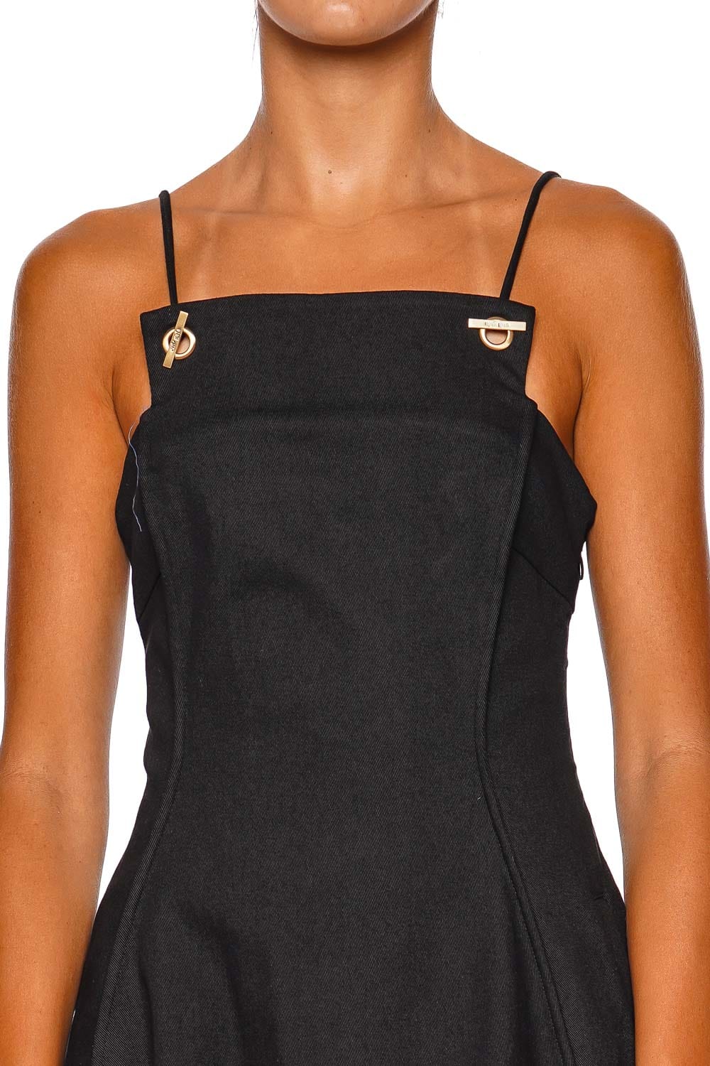 Becky Black Grommet Mini Dress