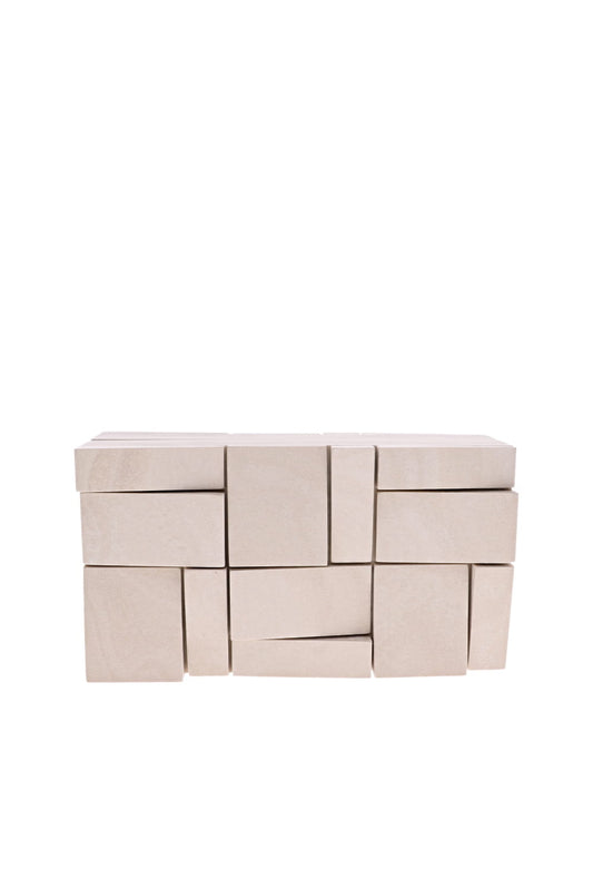 Galleria Travertine Abstract Box Clutch