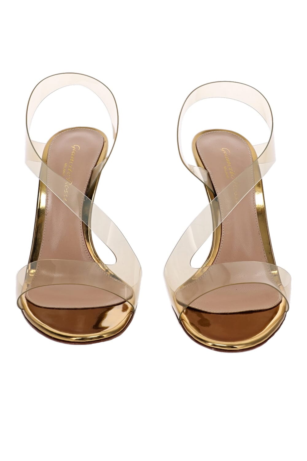 Metropolis Gold PVC Slingback Heel