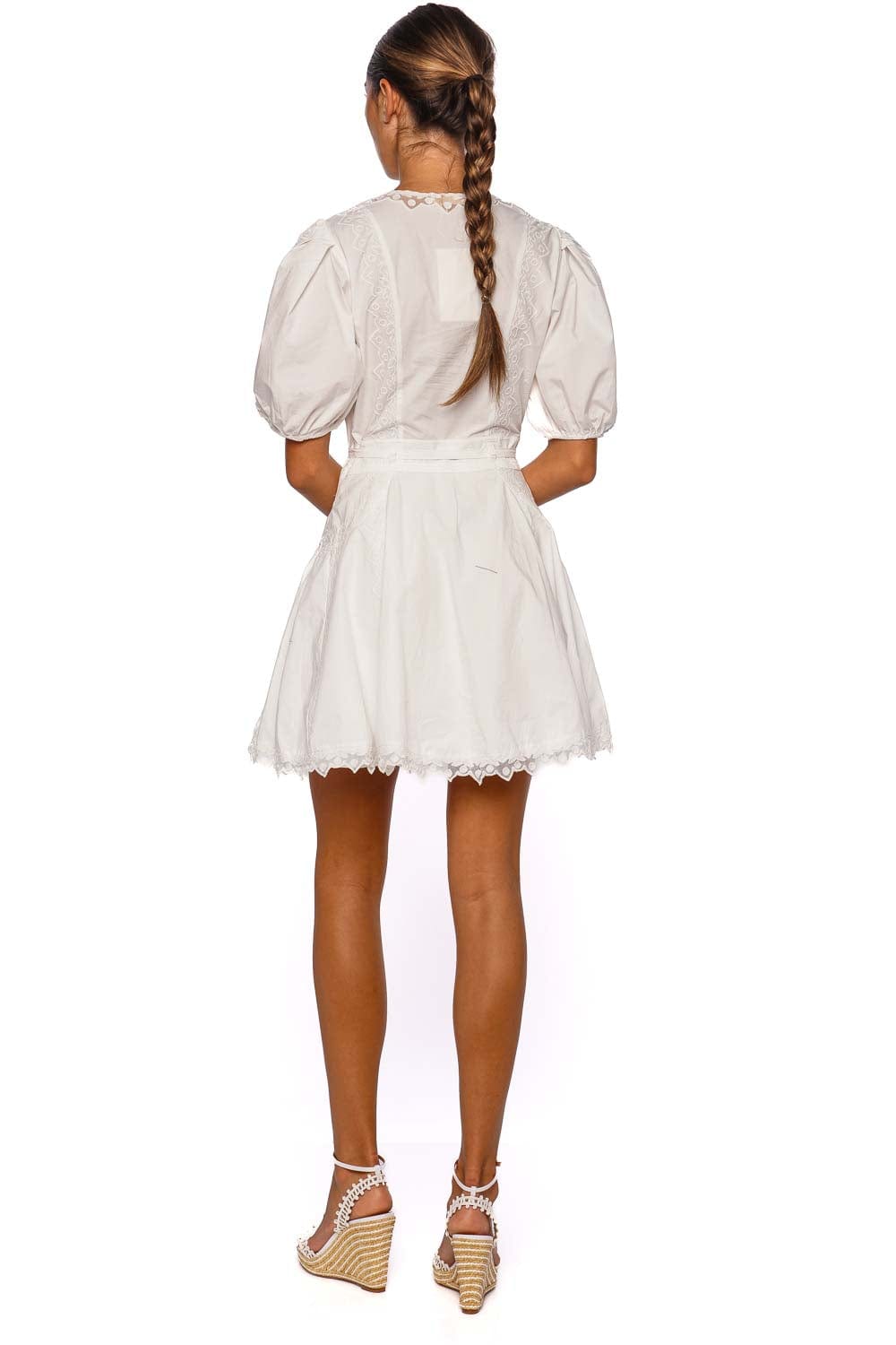 Camila Embroidered Short Sleeve Mini Dress