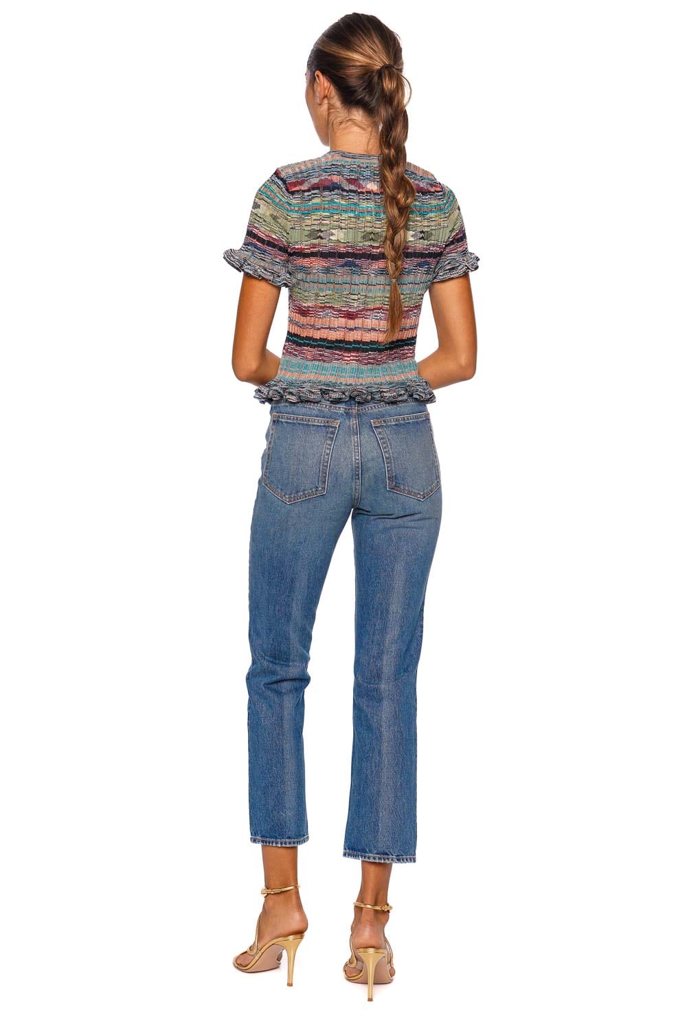 Miya Azurite Short Sleeve Knit Top