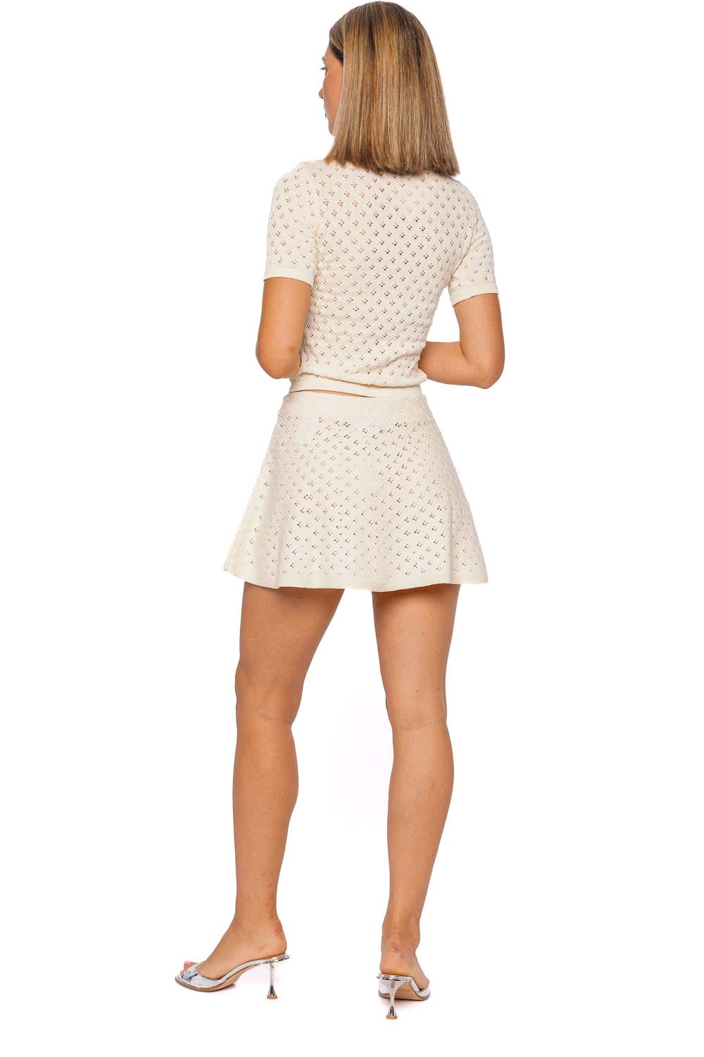 Josie Short Sleeve Pointelle Knit Top