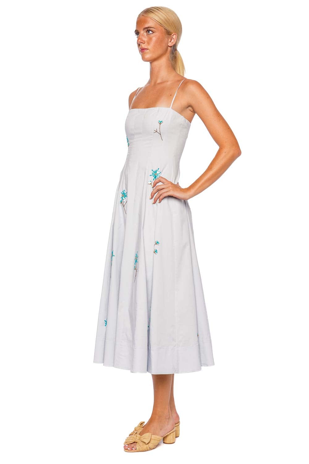 Wylie Dandelion Sky Embellished Midi Dress