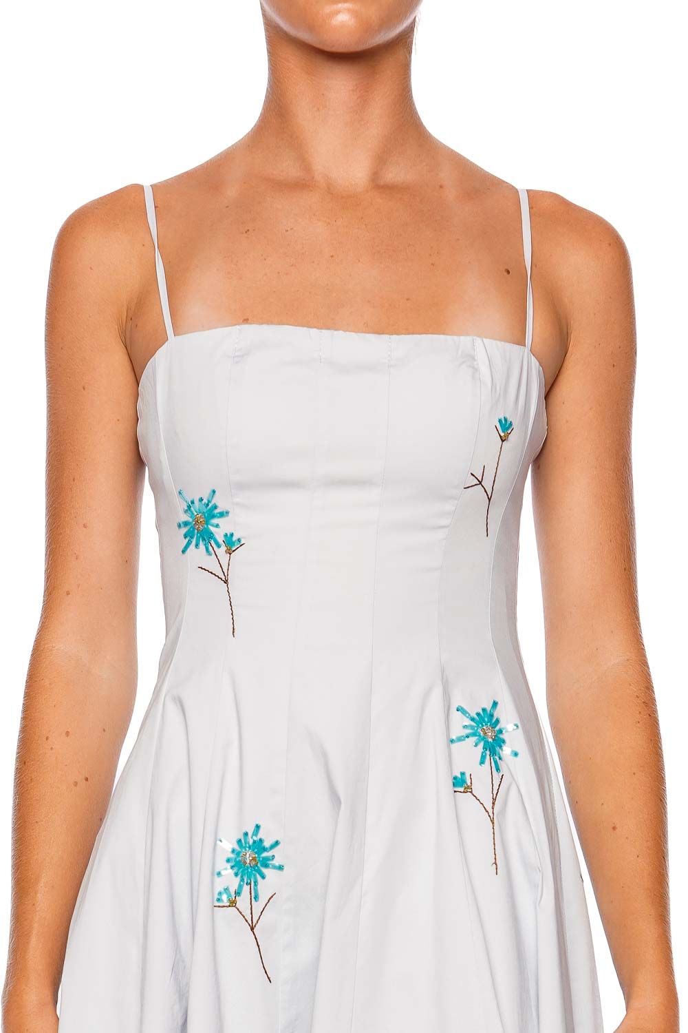Wylie Dandelion Sky Embellished Midi Dress