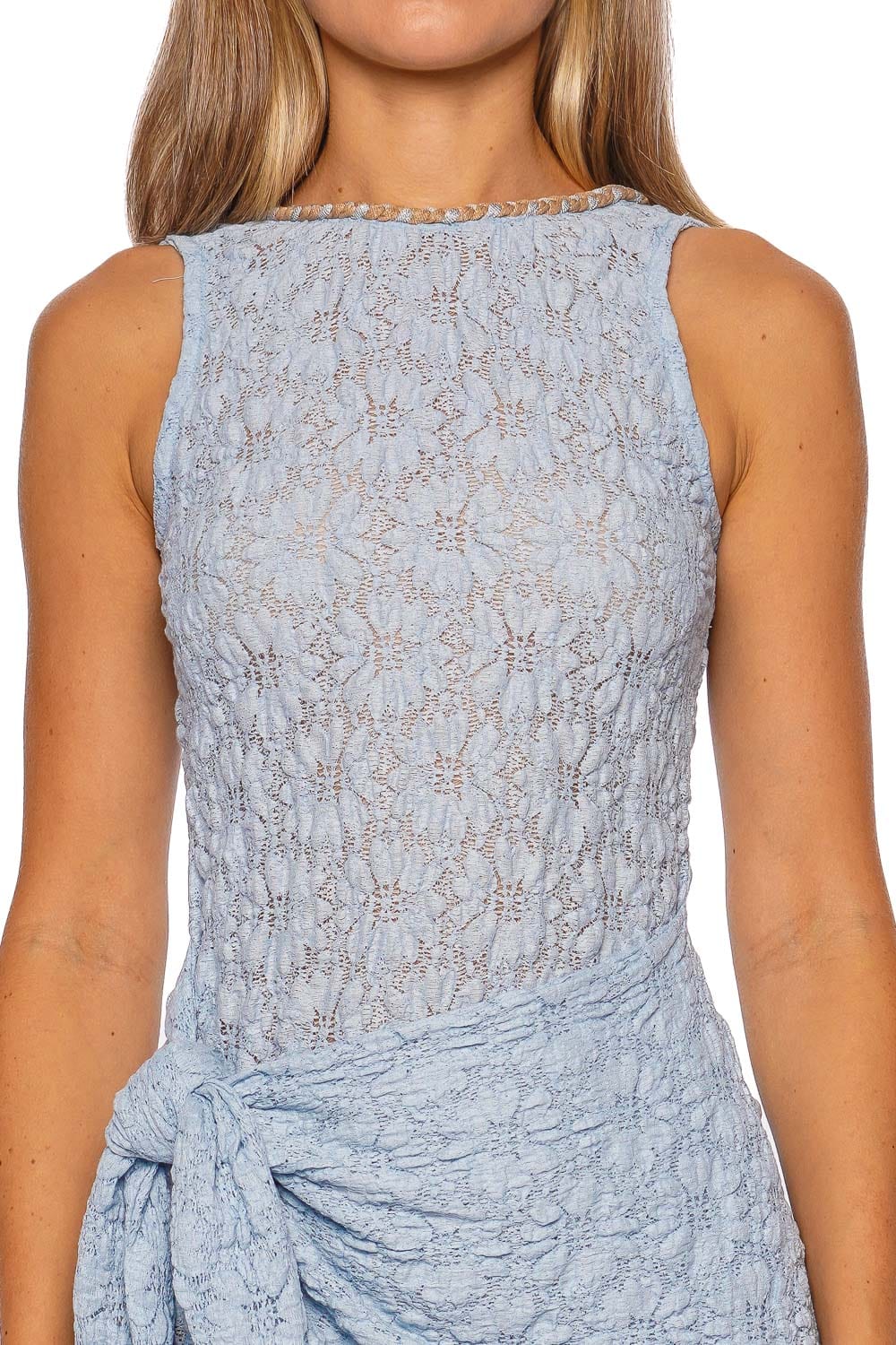 Danielle Embellished Lace Mini Dress